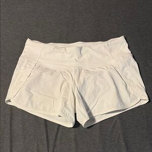 Women's White Lululemon Shorts size 4